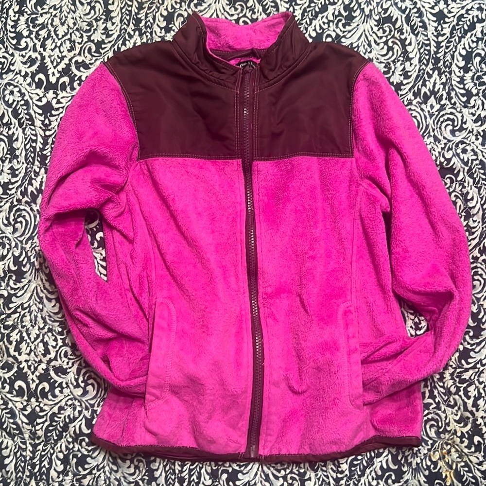 SOLD.  Me Jane Sport jacket, pink and burgundy size S